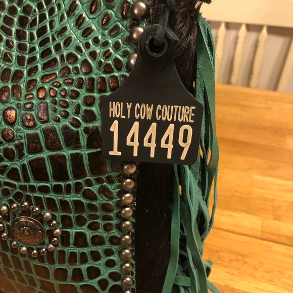 Holy Cow Couture Green and Black Crossbody Bag - Picture 2 of 7